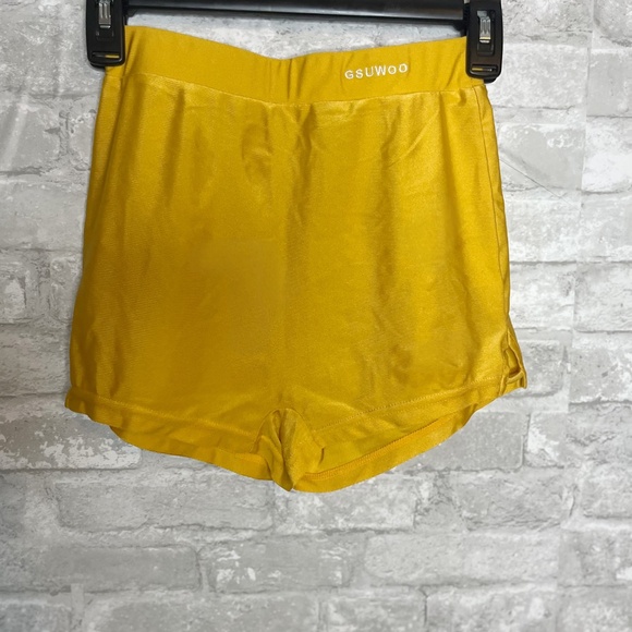 GSUWOO Yellow Spandex Shorts – Small (NWT) - Picture 2 of 4